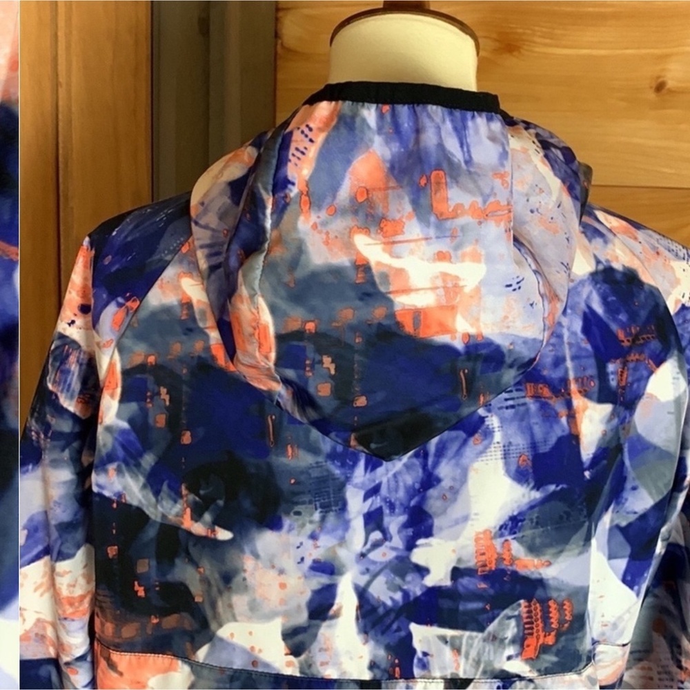 Adidas multicolor / watercolor print athletic hoodie jacket Size Small - Picture 5 of 12